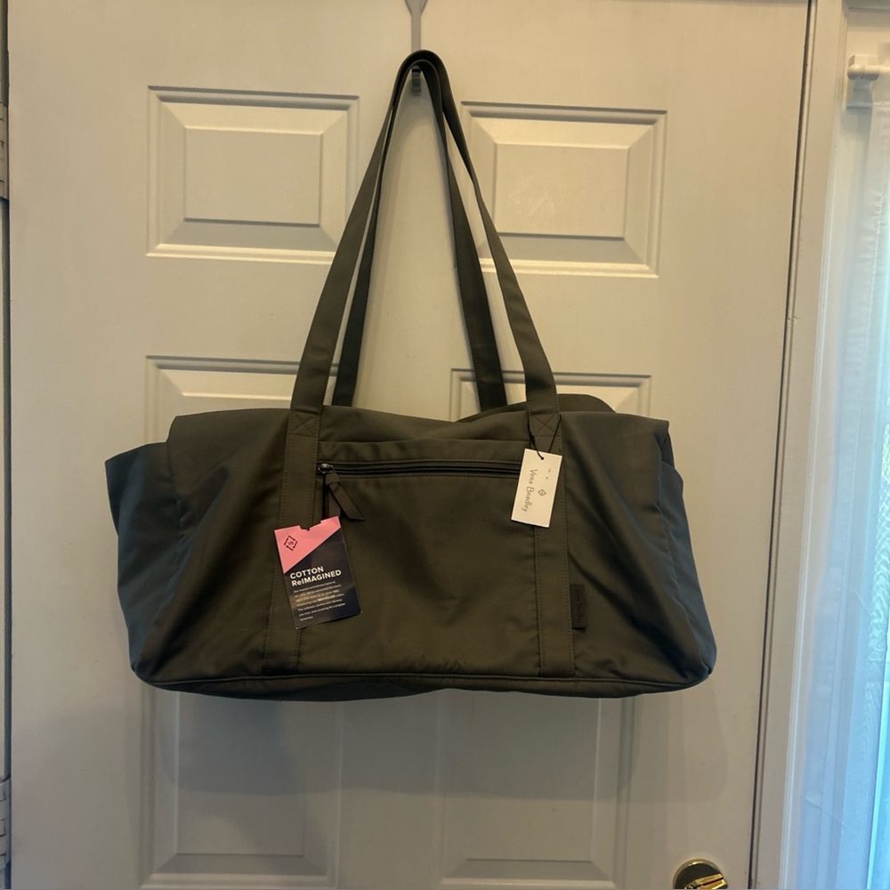 Vera Bradley Women's Cotton Large Travel Duffel Bag Galaxy Gray - NWT